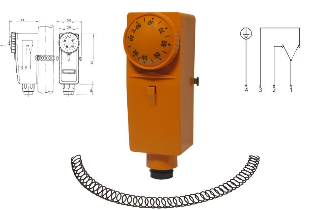 Anlegethermostat Thermostat M-THERM CT-1 20-90°C mit Aussenskala
