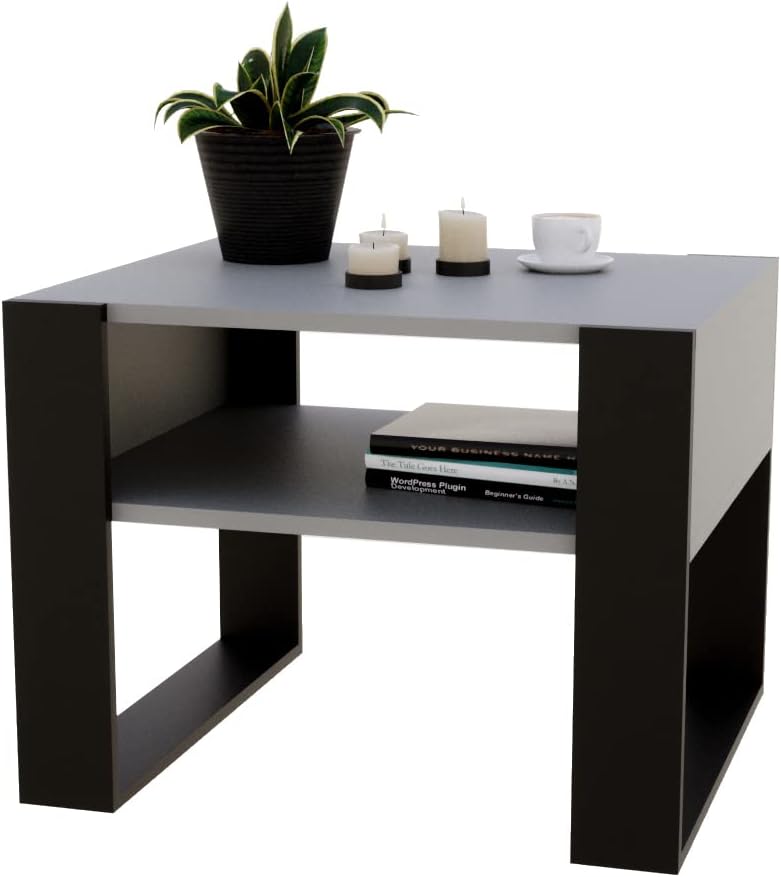 MRBLS Couchtisch – modernes rustikales Design – Wohnzimmer-Tisch Beistelltisch Kaffeetisch Sofatisch