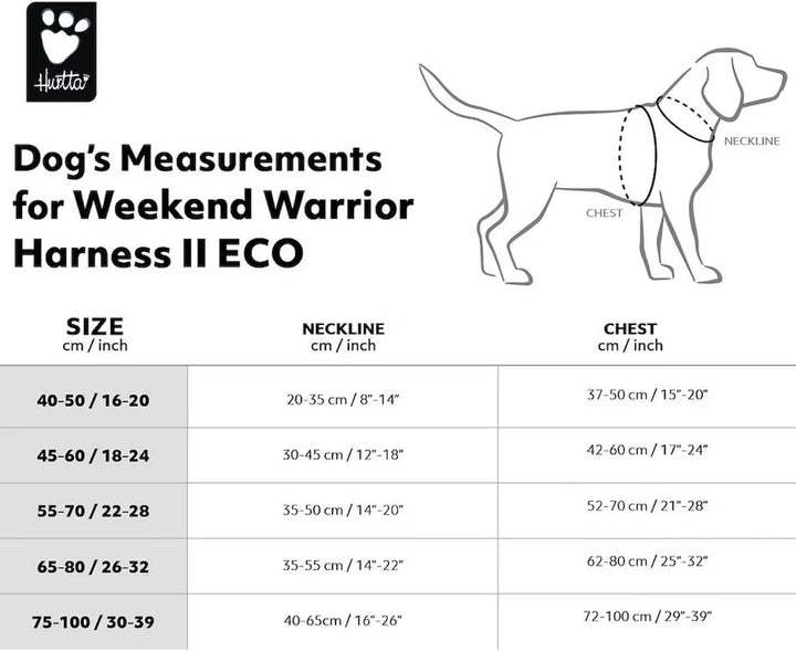 Hurtta Weekend Warrior Hundegeschirr II ECO (Parsley, 65-80 cm) parsley 65-80 cm, parsley 65-80 cm