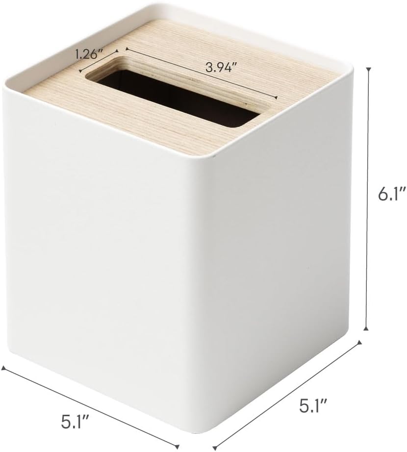 YAMAZAKI Box Cover Home | Stahl | Taschentuchetui, Einheitsgrösse, Esche