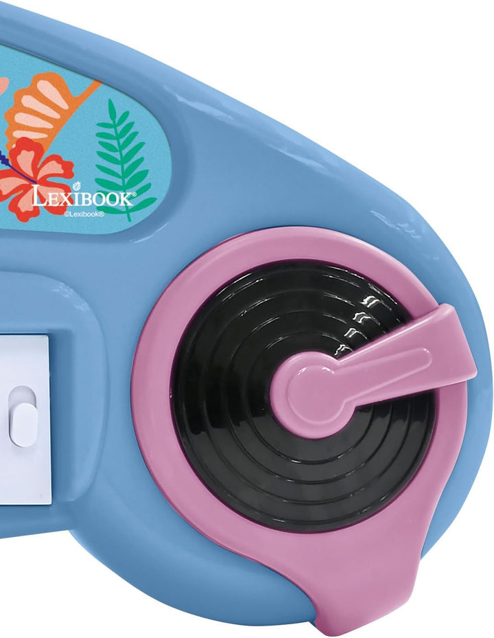 Lexibook, Disney Stitch, elektronisches Kinderklavier mit Lichteffekten, Blau Violett, K704D, Disney