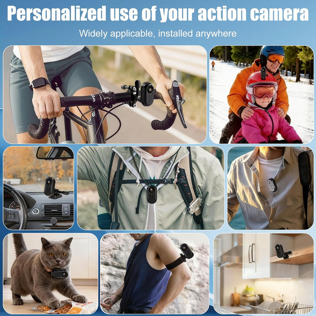 OBEST Mini Action Cam WiFi Action Kamera 2K Bodycam Körperkamera mit Bildschirm, Magnetisch Motorrad