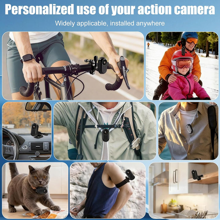 OBEST Mini Action Cam WiFi Action Kamera 2K Bodycam Körperkamera mit Bildschirm, Magnetisch Motorrad