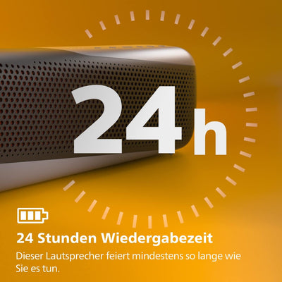 PHILIPS Audio Kabellose Lautsprecher Bluetooth, Hochportabler & Wasserdichter IP67 Lautsprecher Mit