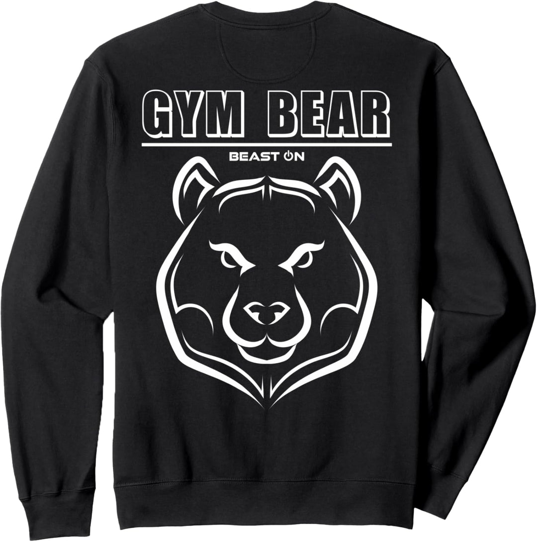 Gym Bär Kopf Rücken Design Gym Workout Fitness Bodybuilding Sweatshirt