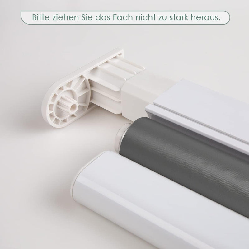 HOMEDEMO M100 Elektrische Rollos Verdunkelungsrollo mit Motor & Fernbedienung, Weiss 120x190cm(BxH),