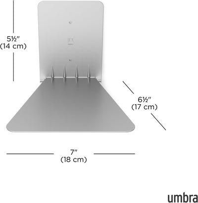 Umbra Conceal unsichtbares 3 Regalböden Bücherregal und Wandregal aus Metall, 3er-Set, Gross Gross (