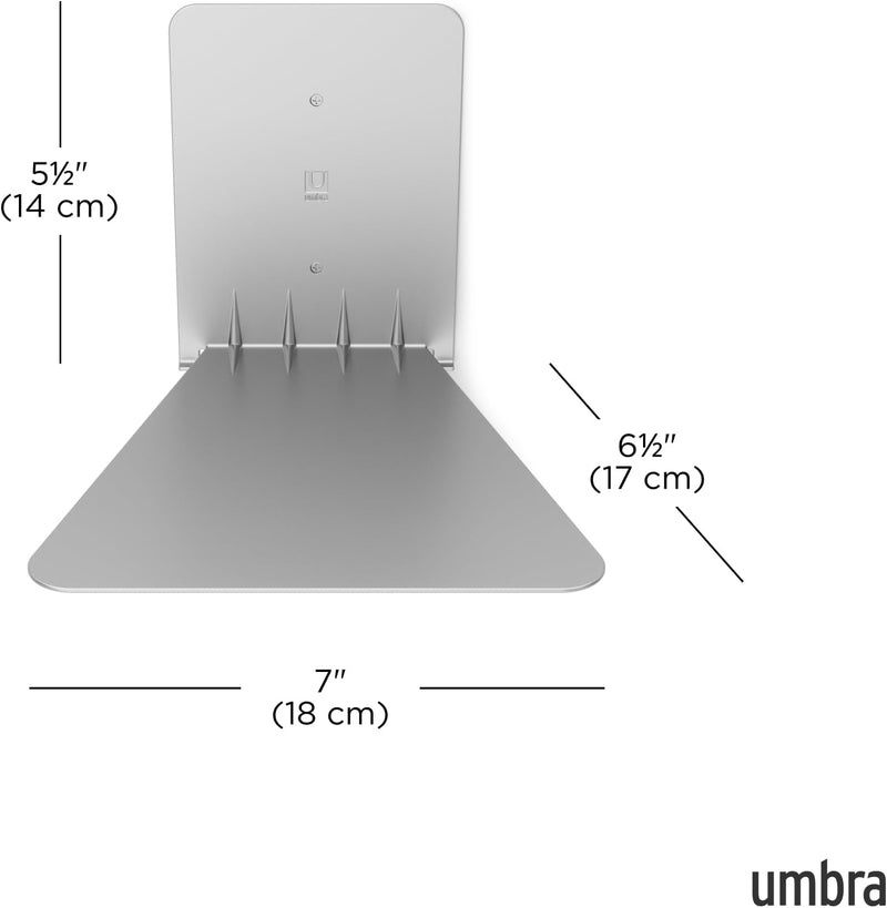 Umbra Conceal unsichtbares 3 Regalböden Bücherregal und Wandregal aus Metall, 3er-Set, Gross Gross (
