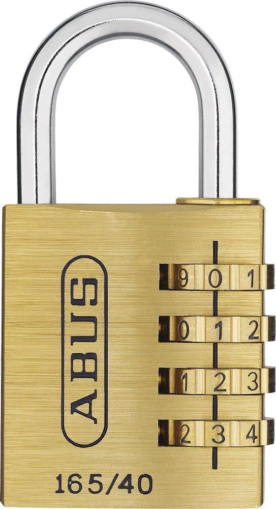 ABUS Zahlenschloss 165/40 - Vorhängeschloss aus Messing - mit individuell einstellbarem Zahlencode -