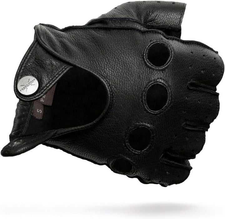 PEARLWOOD Herren Lederhandschuhe Jenson für Autofahrer aus Ziegenleder M (9) black (200), M (9) blac