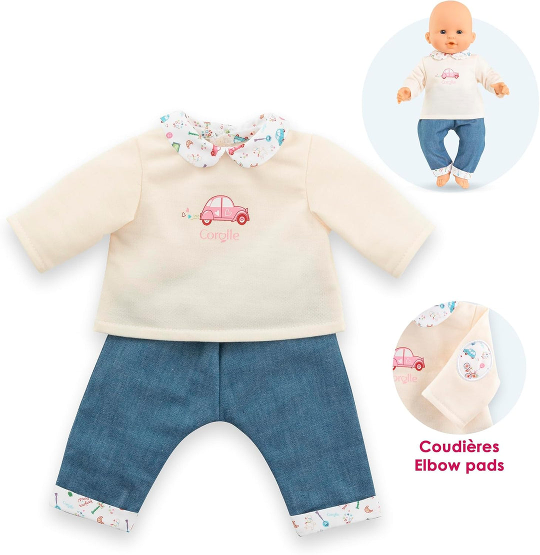 Corolle Mon Grand Poupon Hose und Top, Paris, für alle 36 cm Babypuppen, ab 2 Jahren