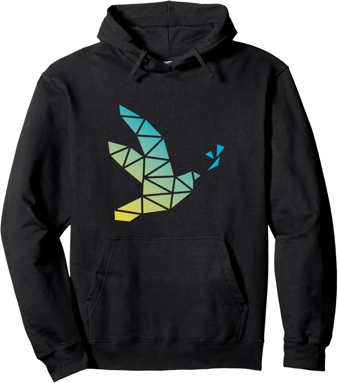 Friedenstaube in den Farben der Ukraine Pullover Hoodie