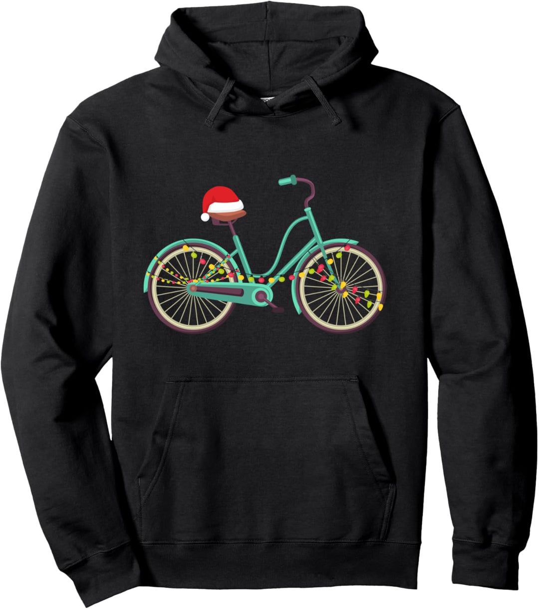Bike Bicycle Christmas Santa Hut Weihnachten Pullover Hoodie