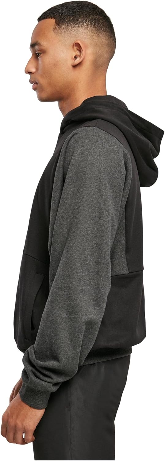 Urban Classics Cut On Sleeve Hoody, Männer Kapuzenpullover in Loose Fit Passform mit zwei Taschen an