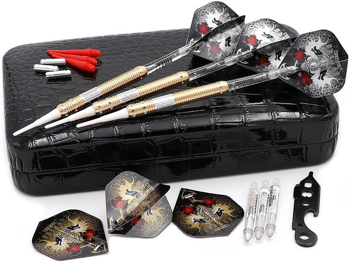 CUESOUL 16 Grams Deluxe Soft Tip Darts Set with Luxury Case（Dragon Series） JL-STL-B1101+D604, JL-STL