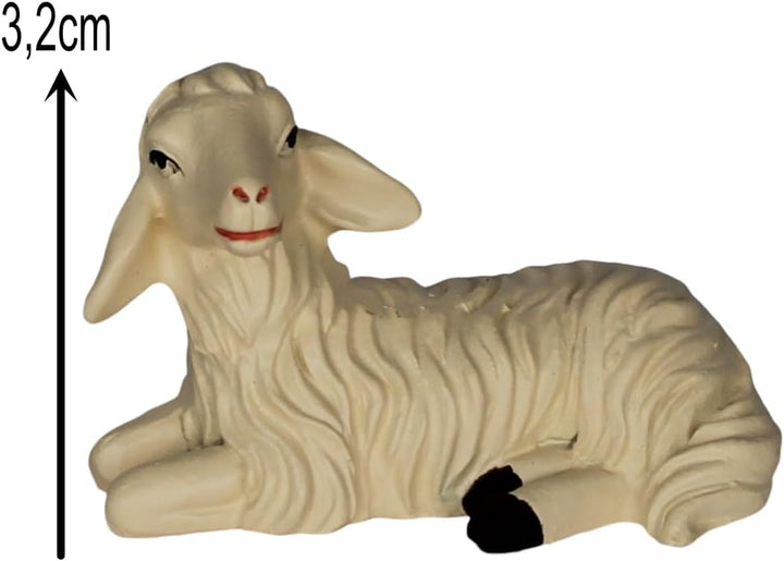 ZICOM Krippenzubehör Tiere Schafset ca. 5cm 6-TLG. Polyresin