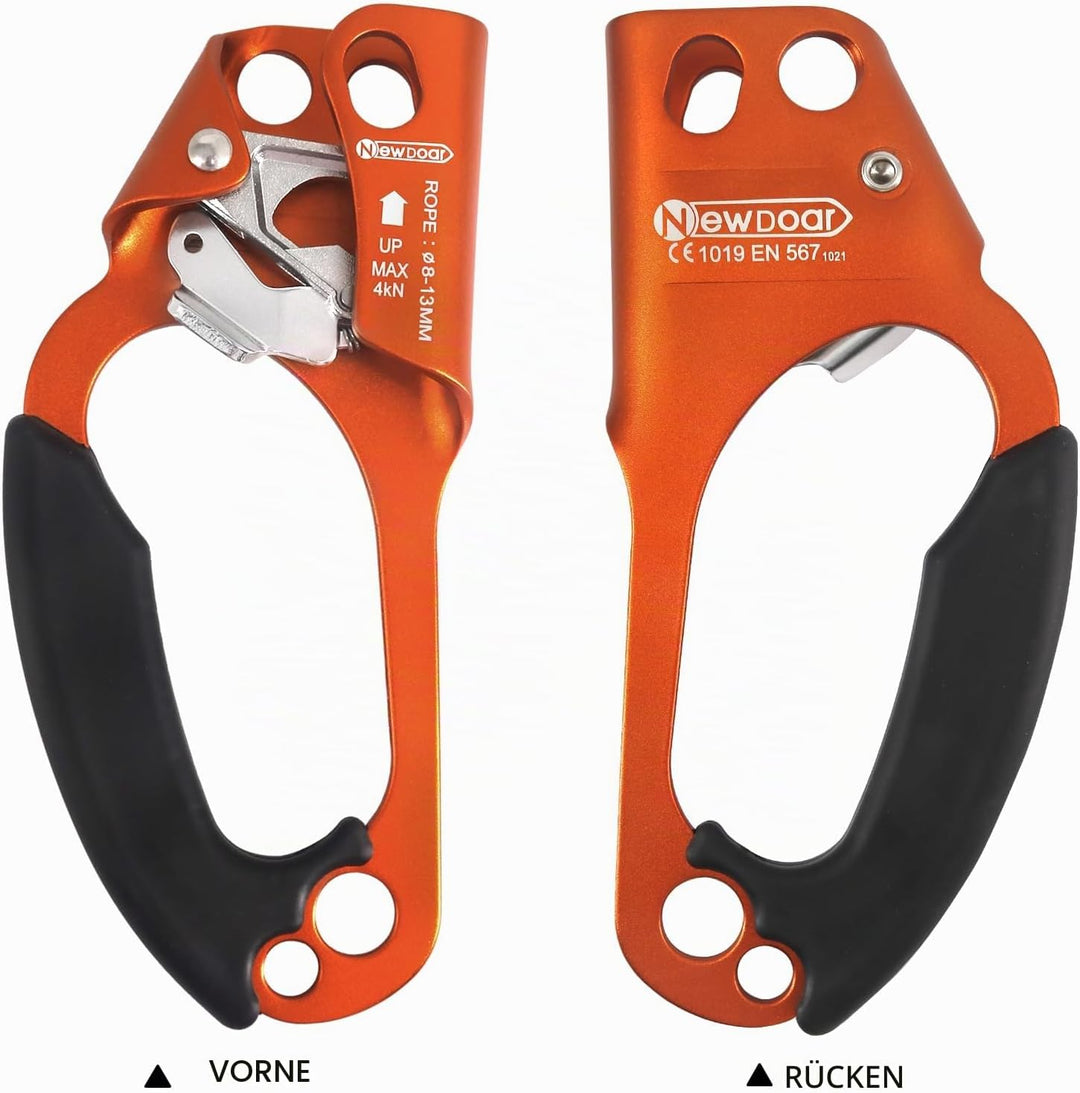 NewDoar UIAA &amp; CE-zertifizierte Handsteigklemme Seilklemme Ascension Kletterbaum Baumpfleger Abseile