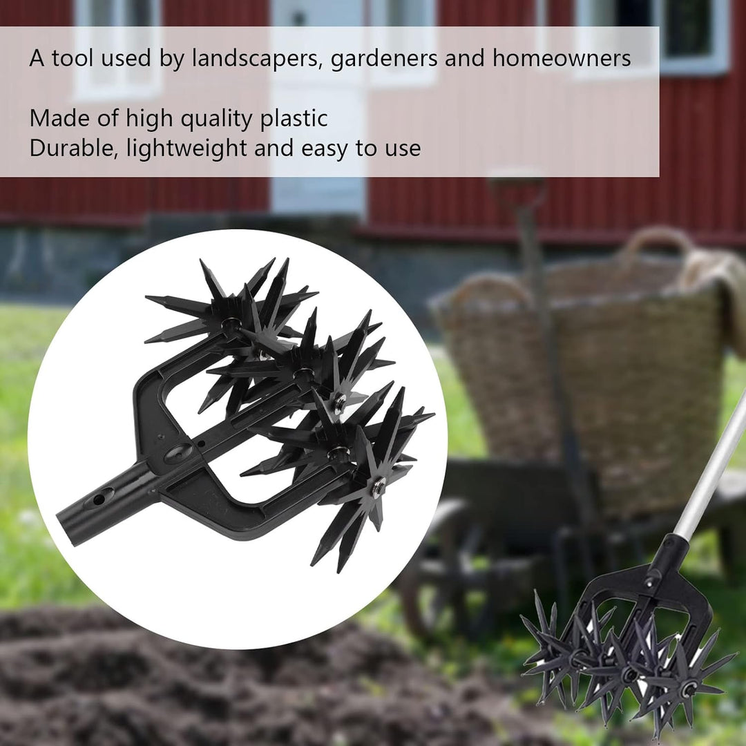 Folanda Kreiselgrubber, Abnehmbares Gartenboden-Vertikutierer-Set, Einstellbarer, Verschleissfester