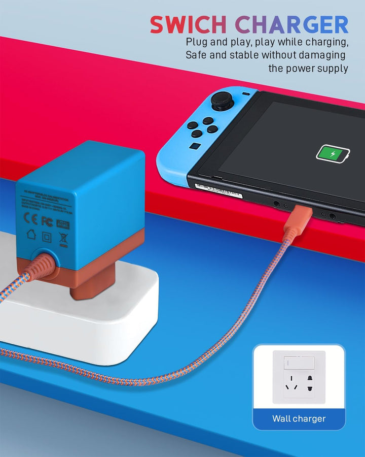 Ladegerät für Switch Console Netzteil Ladekabel Unterstützt TV-Modus Schnelles Aufladen Accessories