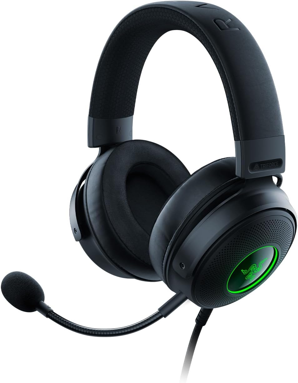 Razer Kraken V3 - Kabelgebundenes USB Gaming Headset Chroma RGB (Triforce 50mm Treiber, THX Spatial