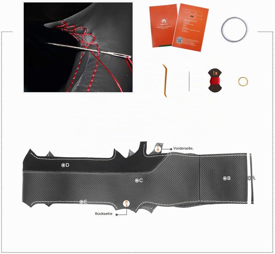 MEWANT Lenkradbezug für Ford Mondeo 2014-2020 / Edge 2015-2020 / Galaxy 2015-2020 / S-Max 2015-2020