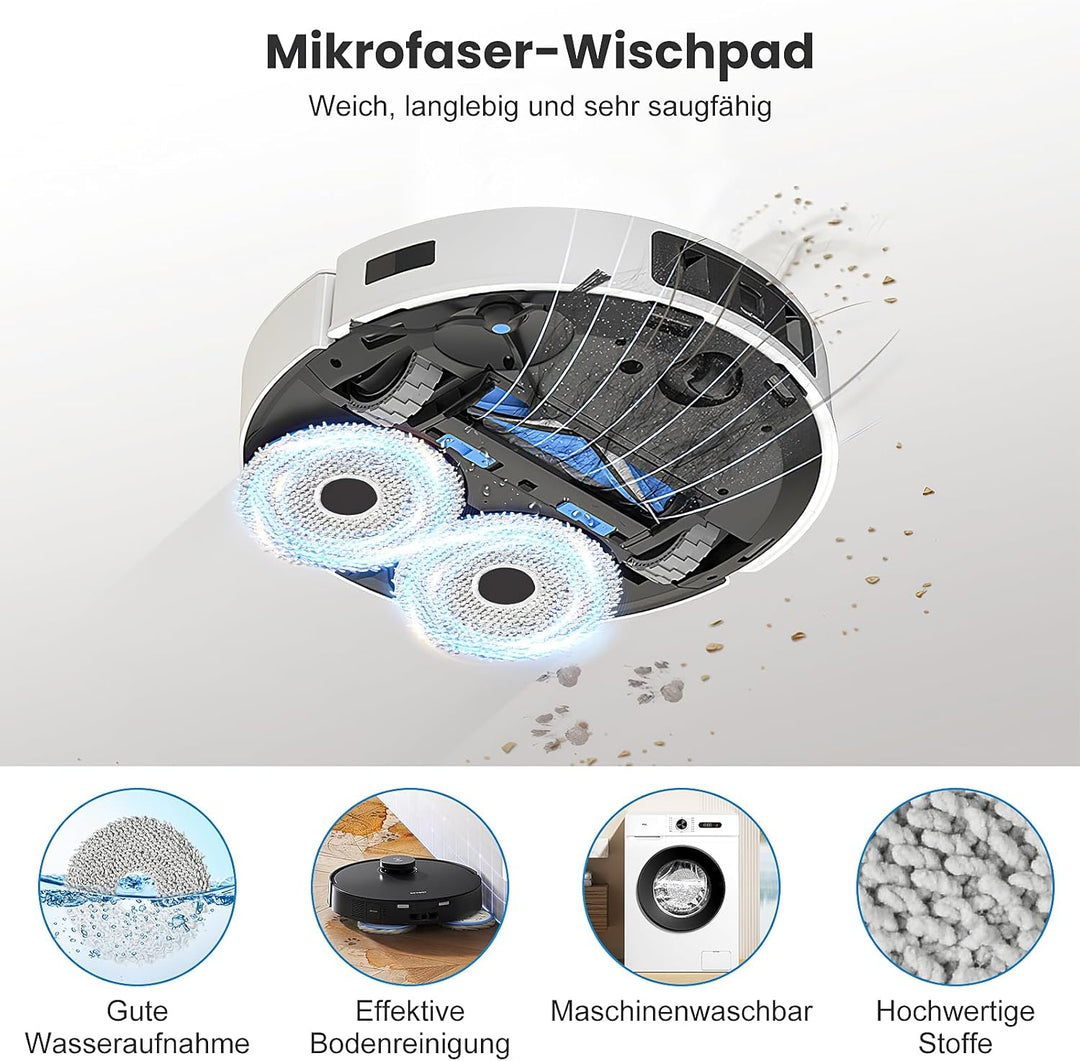 20 Stück Zubehörset für ECOVACS DEEBOT T30 PRO Omni/T30 Omni, 6 Staubbeutel 4 Mopp Wischtücher 4 Sei