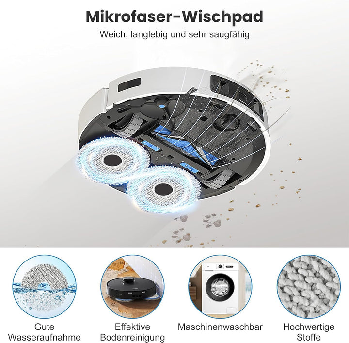 20 Stück Zubehörset für ECOVACS DEEBOT T30 PRO Omni/T30 Omni, 6 Staubbeutel 4 Mopp Wischtücher 4 Sei