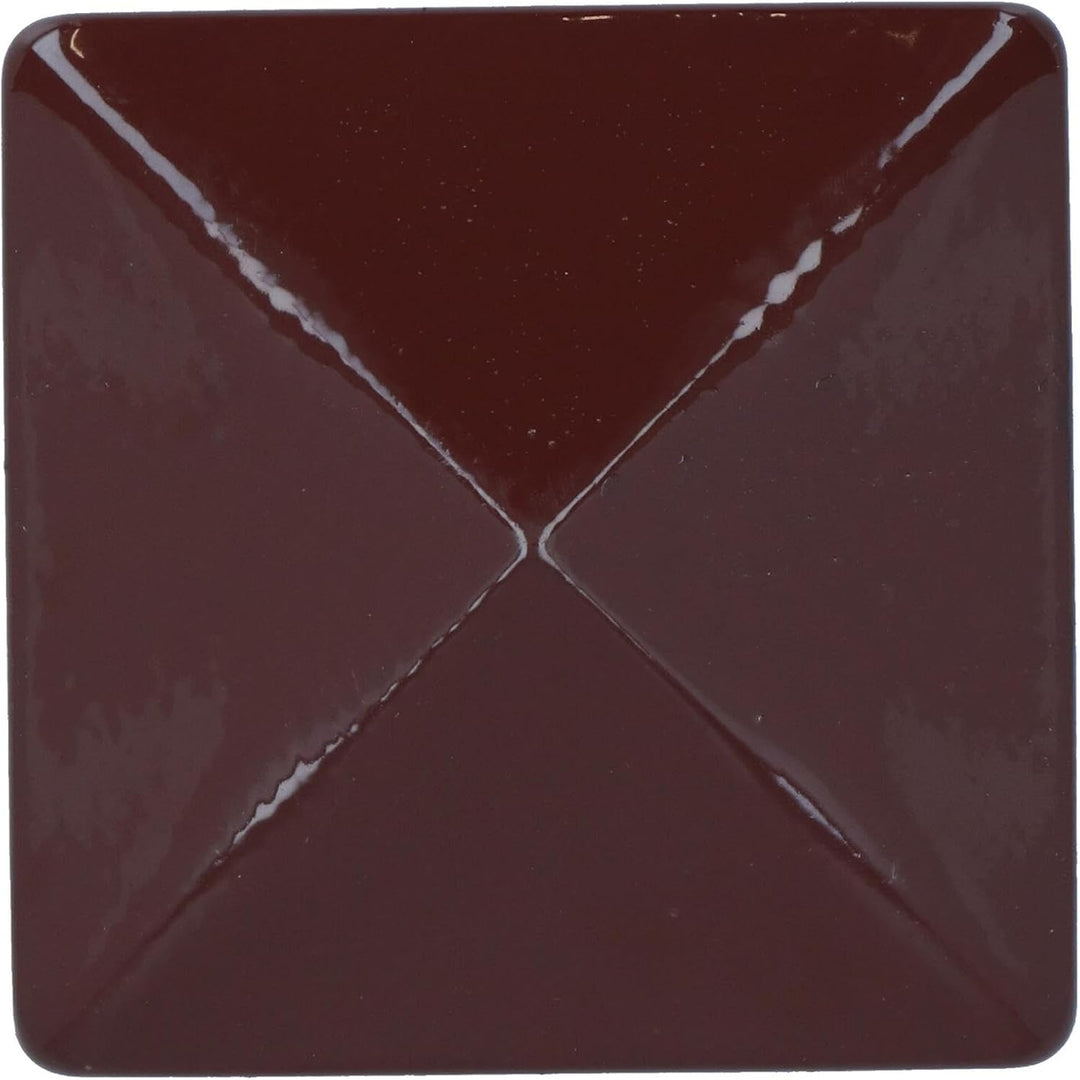 Zaunpfostenkappen aus Metall für Zaunpfosten, 75 mm x 75 mm, Schutzabdeckung, Braun, 16 Stück 16 x C