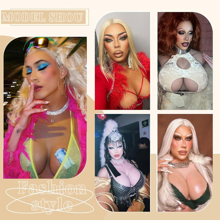 ALZRGORA Silikon Brüste Silikon Brustplatte C-G Cup für Transgender DragQueen Crossdresser Elfenbein