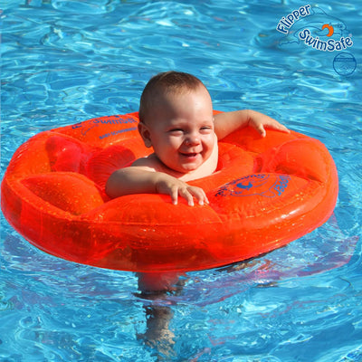 Flipper SwimSafe 1040 - Schwimmsitz für Babys ab 3 Monaten, Schwimmhilfe mit 3 Luftkammern und ohne