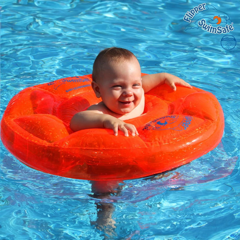 Flipper SwimSafe 1040 - Schwimmsitz für Babys ab 3 Monaten, Schwimmhilfe mit 3 Luftkammern und ohne