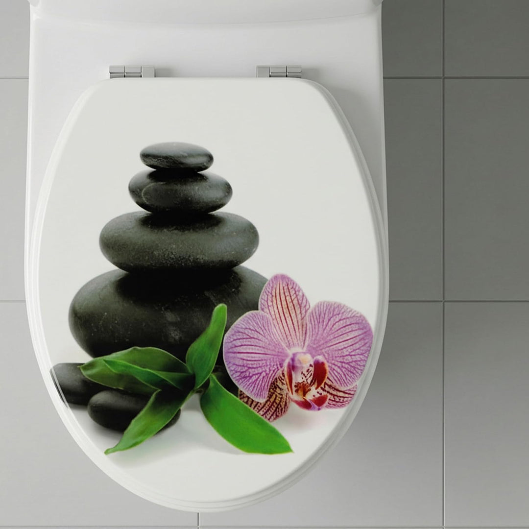 SINOBATH WC-Sitz Mit Absenkautomatik, Hochwertige Und Stabile Antibakterieller Toiletten, MDF Holzke