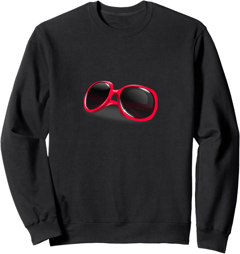 Rote Sonnenbrille Sweatshirt