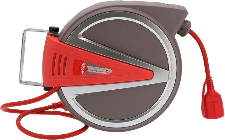 Federzug Kabel-Aufroller 15 m 3 x 2,5mm² IP44 230 Volt Automatik Wand Abroller Kabeltrommel