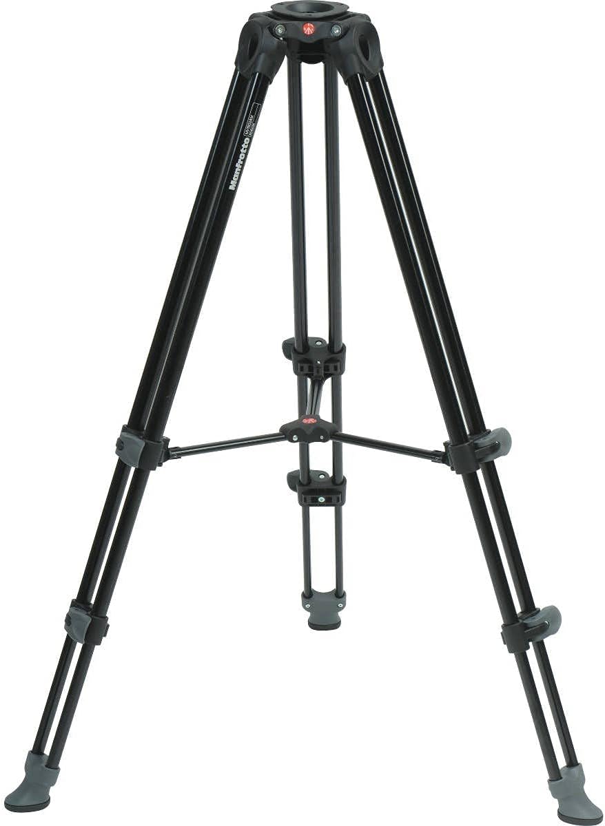 Manfrotto MVK502AM-1, Professional Fluid Video System Aluminium Tripod with Telescope Twin Leg, 75mm