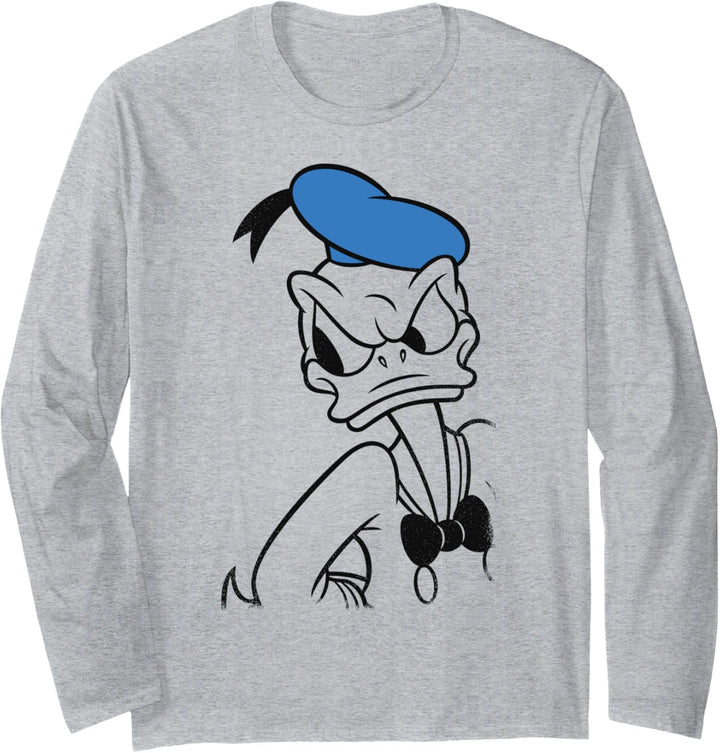 Disney Mickey And Friends Donald Duck Tonal Portrait Langarmshirt