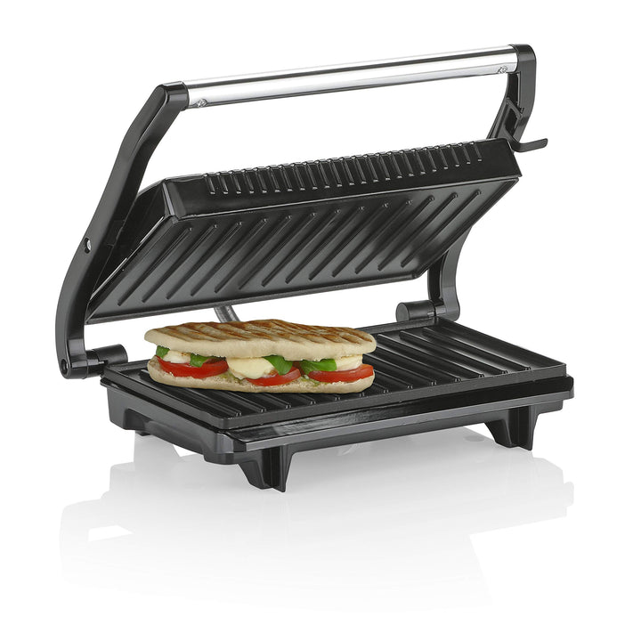 Tristar Kontaktgrill - Sandwich Maker mit Edelstahlausführung, 700 Watt, 0,7m Kabellänge, antihaftbe