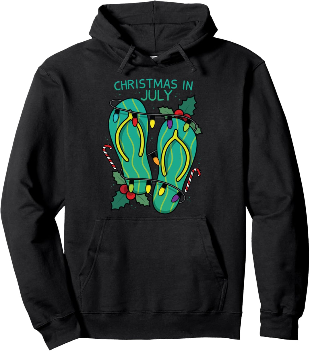 Lustige Flip Flops Kranz Weihnachten im Juli Frauen Männer Pullover Hoodie