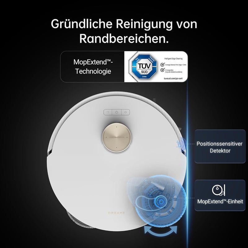 Dreame L20 Ultra Roboter Staubsauger mit MopExtend™-Technologie, Moppentfernung, anheben der Wischmo