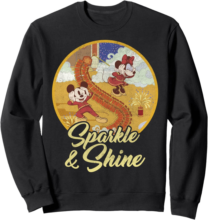 Disney Mickey And Friends Mickey & Minnie Sparkle And Shine Sweatshirt