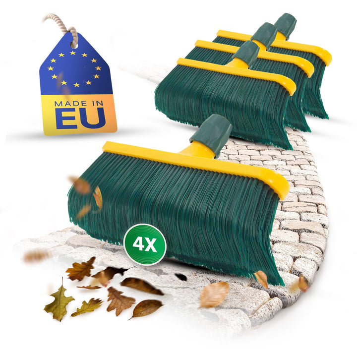 Novaliv Besenkopf Krallenbesen Set 30 cm Kunststoff Besenaufsatz Schneebesen Kratzbesen Rasenbesen B