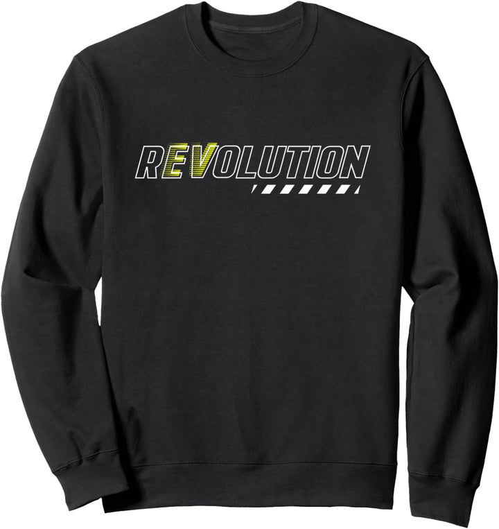 E-Auto Elektroauto Spruch rEVolution EV Strom Auto Sweatshirt