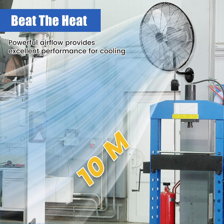 SOARS Wandventilator Ø56cm, 120W Ventilator Wand mit 3 Geschwindkeitsstufen, 30°Vertikalwinkel & aut