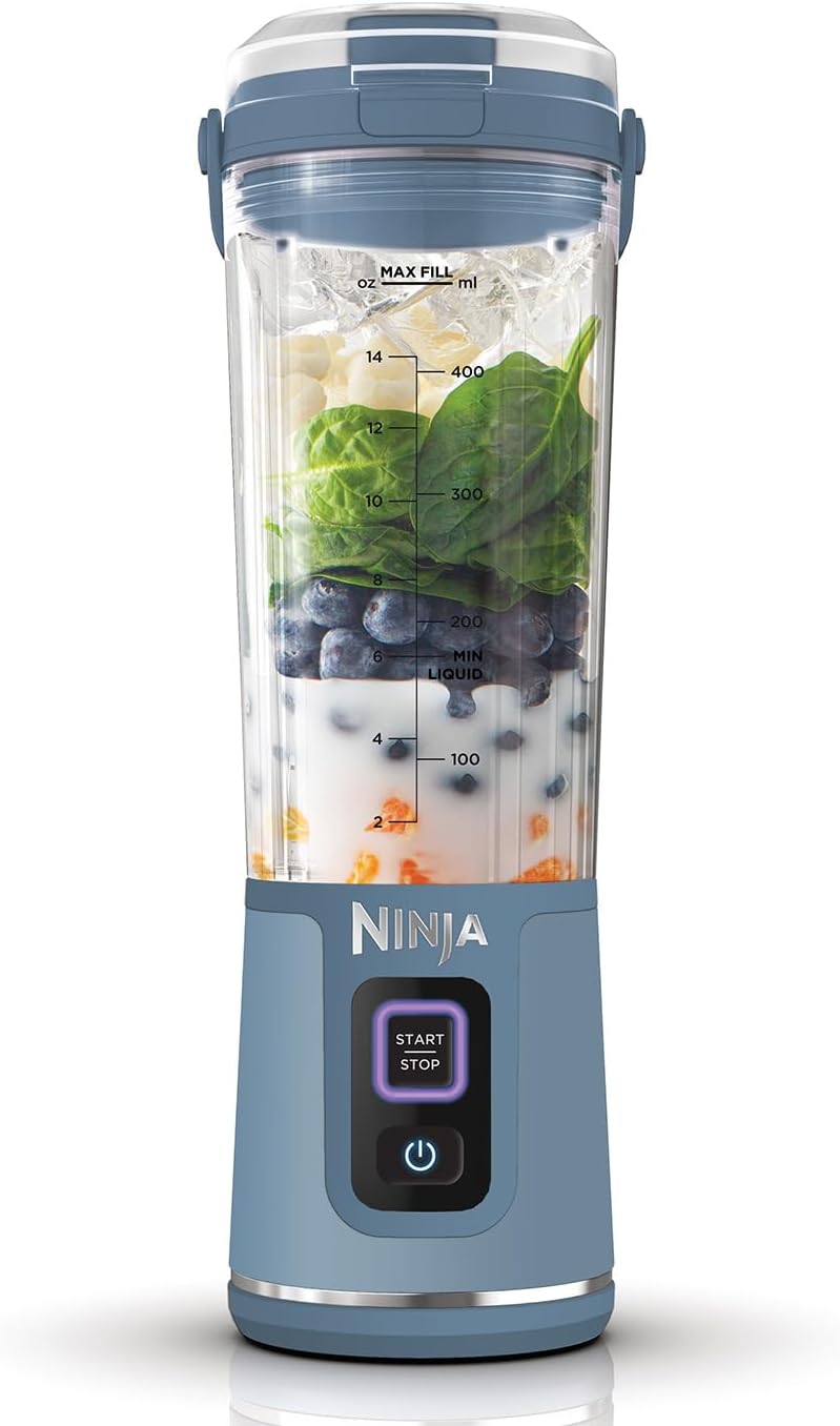 Ninja Blast Tragbarer Mixer / Blender / Smoothie Maker, 530ml Becher, Auslaufsicherer Deckel, Leistu