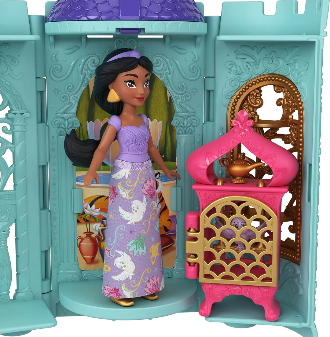 Mattel Disney Princess Tower Surprise Kleine Puppen & Zubehör, stapelbare Spielsets mit 4 Überraschu
