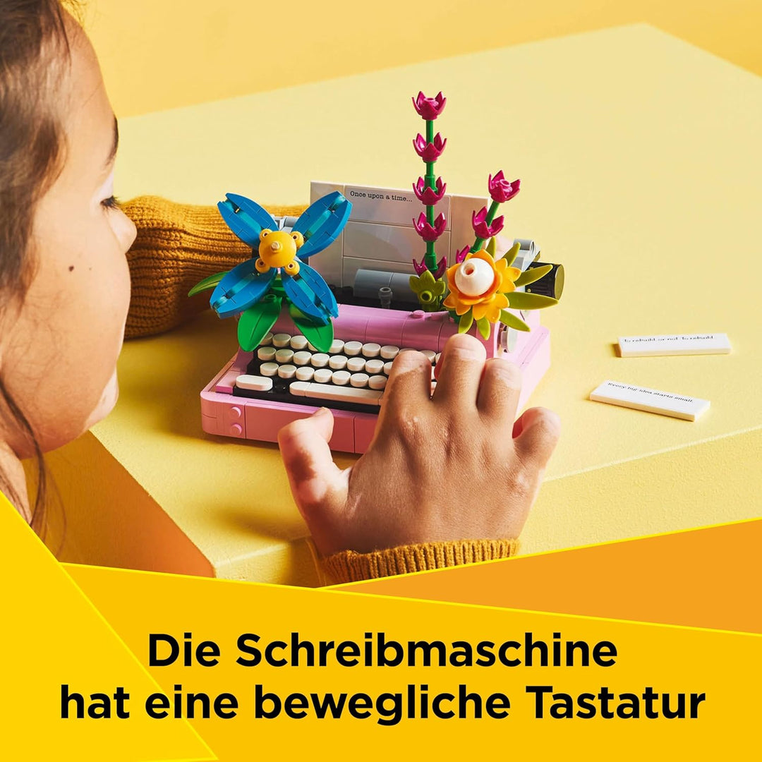 LEGO Creator 3in1 Schreibmaschine mit Blumen - Spielzeug umbaubar in EIN Keytar Modell oder einen Bl