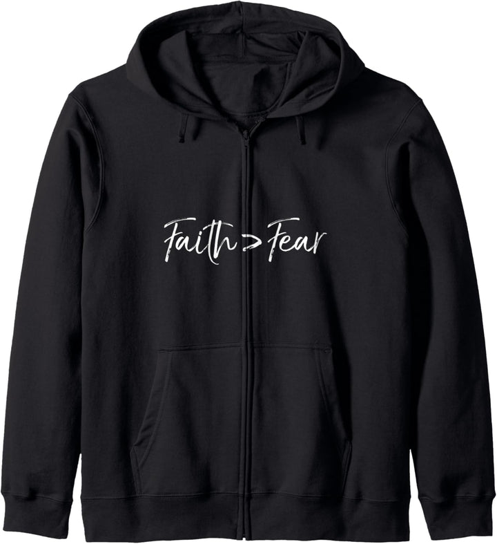 Faith Over Fear Gift Faith is Greater than Fear Faith > Fear Kapuzenjacke
