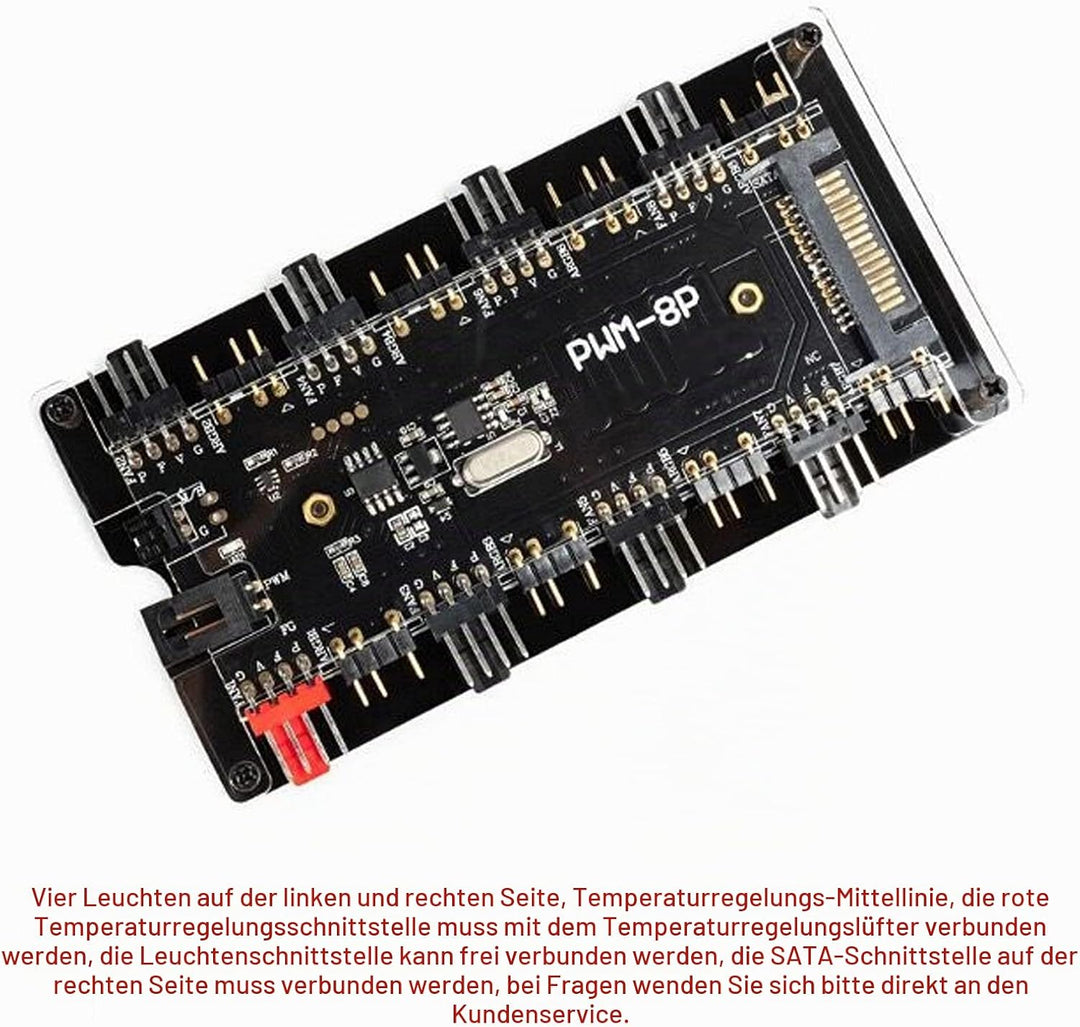 ARGB Controller argb controller fernbedienung PWM+ARGB Zwei in einem Gehäuse Lüfter Hub, 8 5 V3 Pin