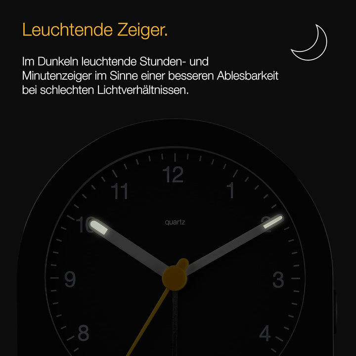 Braun Bc-22-B Klassischer Analoger Wecker, Schlummerfunktion, Hintergrundbeleuchtung, leises Uhrwerk