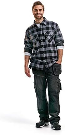 Blakläder Flannel-Hemd gefüttert Grösse, 1 Stück, Dunkelgrau/Schwarz